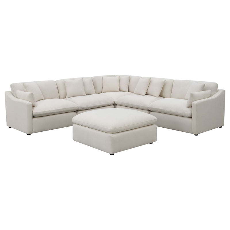 Greeley - 6 Piece Upholstered Modular Sectional Sofa - Ivory