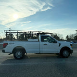 Universal Over Cab Truck Bed Rack For Kayak, Ladder, Surfboard, Lumber Adjustable Full Size Rack - Black