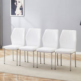 Luxury Simple High Resilience Dining Chair With Metal Legs