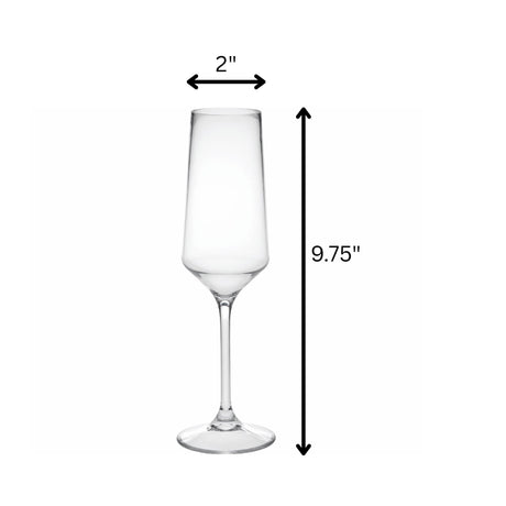 Tritan Lexington - Unbreakable Plastic Champagne Flutes, 10Oz (Set of 4) - Clear