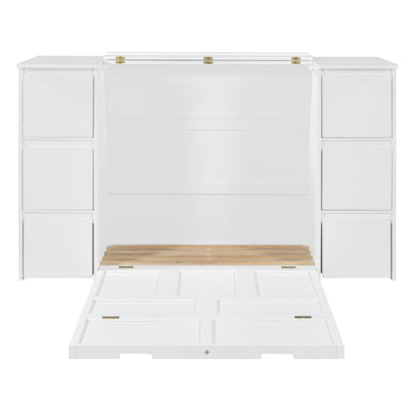 Murphy Bed With Drawers, Cabinets, And USB Ports