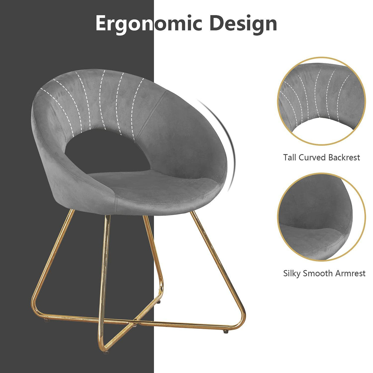 Modern Accent Velvet Chair (Set of 2)