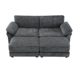 Free Combination Modular Convertible Sectional Sofa Bed Set, 4 Seat Upholstered Sleeper Corner Couch, Deep Seat Loveseat With Ottoman For Living Room, Office, Apartment