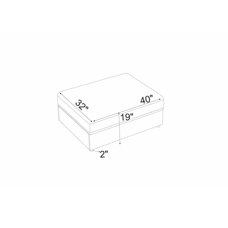 Upholstered Rectangle Ottoman