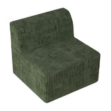 Modern Minimalist Corduroy Sleeper Sofa, Compressed Sectional Single Seat