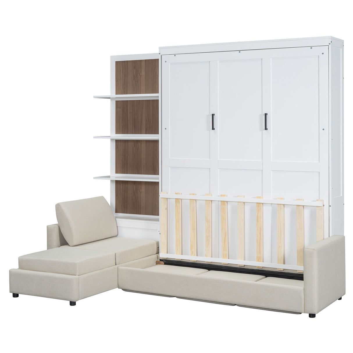 Murphy Bed With Sofa And Shelves