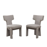 Armless Curved Back Accent Chairs (Set of 2)