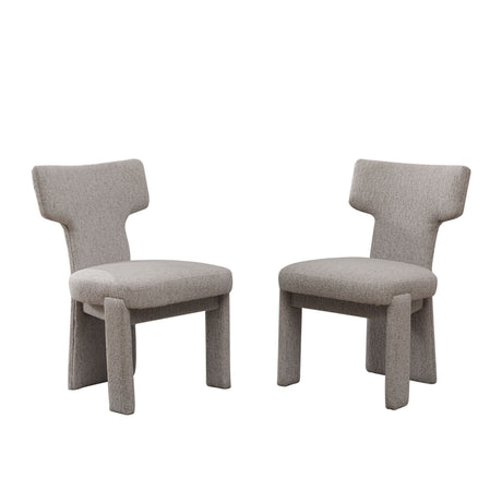 Armless Curved Back Accent Chairs (Set of 2)
