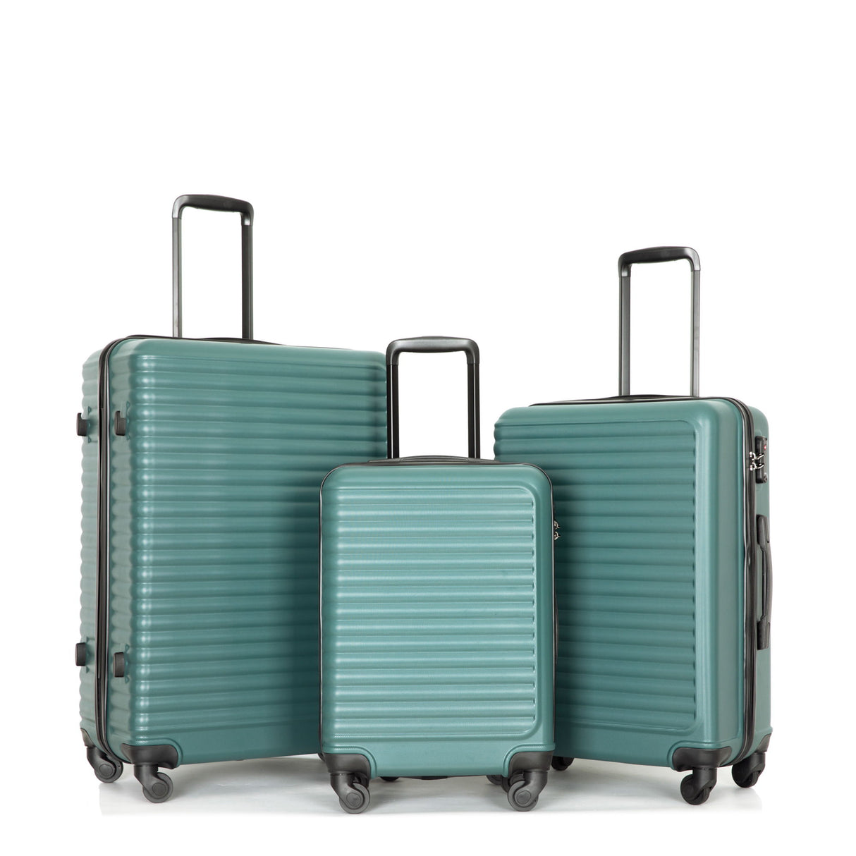 3 Piece Luggage Sets Lightweight Suitcase With Two Hooks, Spinner Wheels, Tsa Lock