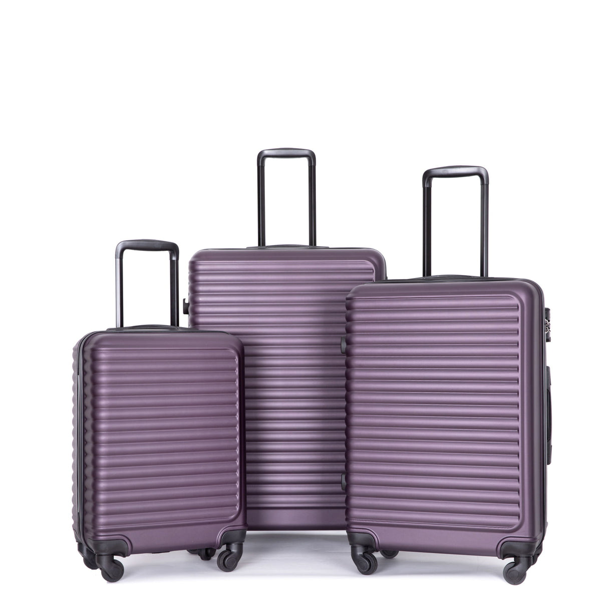 3 Piece Luggage Sets, Lightweight Suitcase With Two Hooks, Spinner Wheels, Tsa Lock
