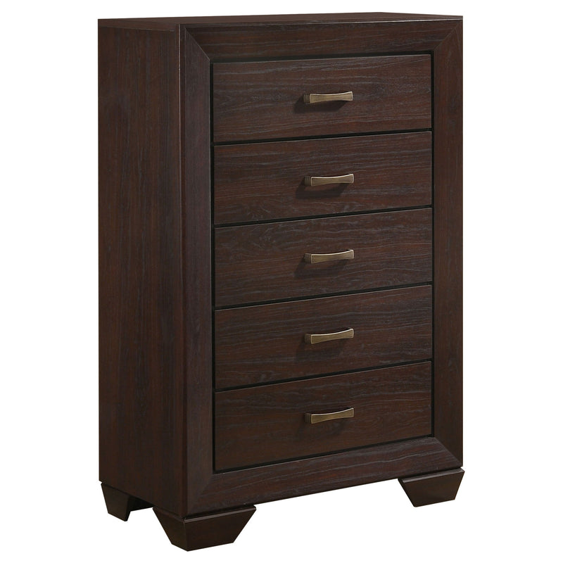 Hadfield - 5 Drawer Chest In Rich - Dark Brown