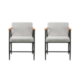 Modern Dining Chair With Iron Frame (Set of 2)