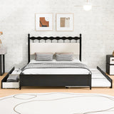 Storage Platform Bed With 2 Big Drawers & Trundle