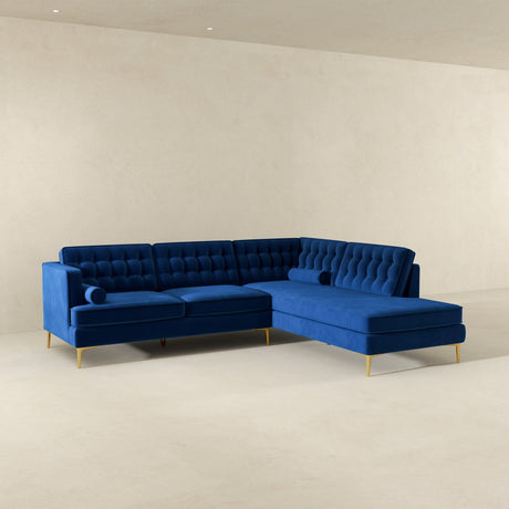 Brooke - Sectional Sofa Right Facing - Blue
