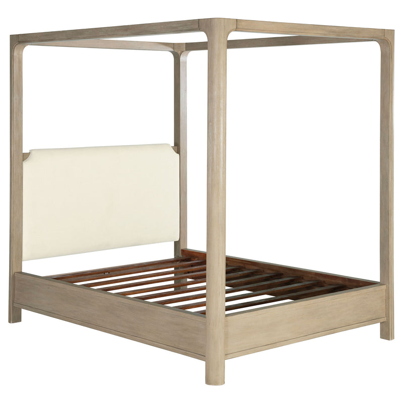 Flores - Eastern King Canopy Bed - Mango Color