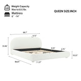 Upholstered Simple Modern Bedroom Bed With Curved Headboard