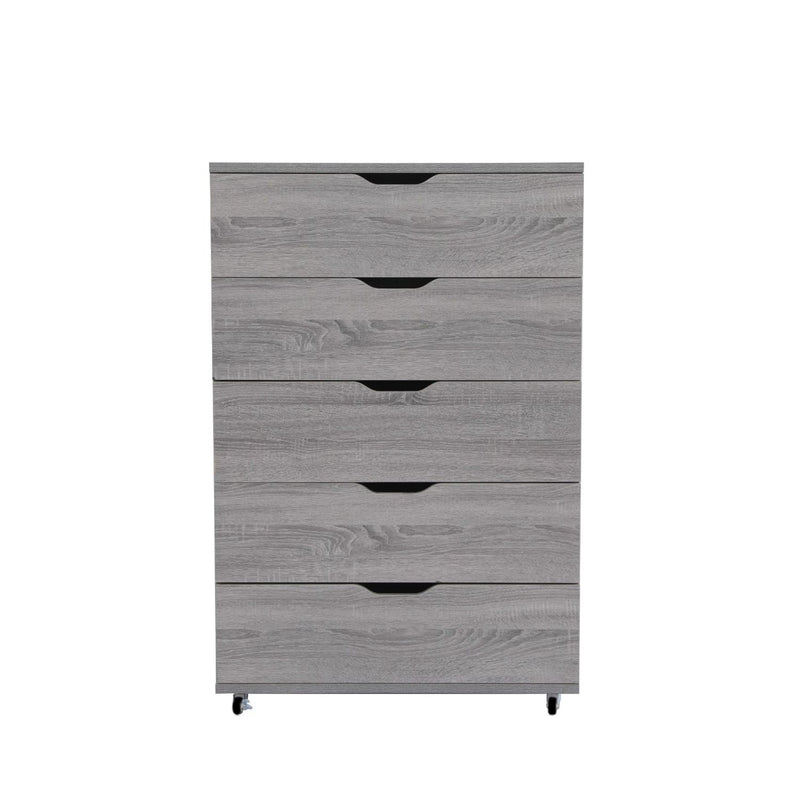 Modern 5 Drawer Dresser With Wheels