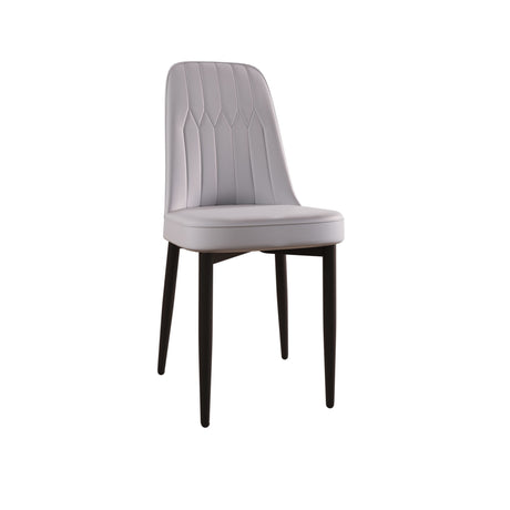 Modern Dining Chair With Cushions And Metal Legs