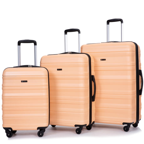 Expandable 3 Piece Luggage Sets Lightweight & Durable Suitcase, Spinner Wheels, Tsa Lock