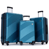 3 Piece Luggage Sets Lightweight Suitcase With Two Hooks, Spinner Wheels,