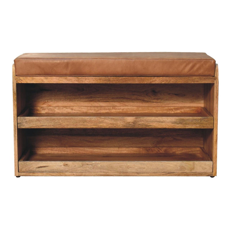Buffalo - Hide Pull Out Shoe Storage Bench