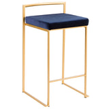 Fuji - Contemporary / Glam Design Counter Stool (Set of 2)
