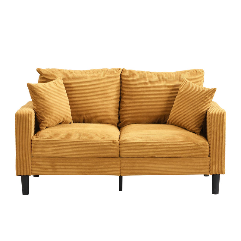 High Resilience Loveseat Sofa With Wooden Frame