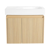 Modern Bathroom Vanity With Ceramic Basin, Wall Mounted Floating Sink Combo, Storage Cabinet