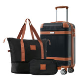 Hardshell Luggage Sets 3 Piece Carry On Suitcase Double Spinner Wheels With Tsa Lock
