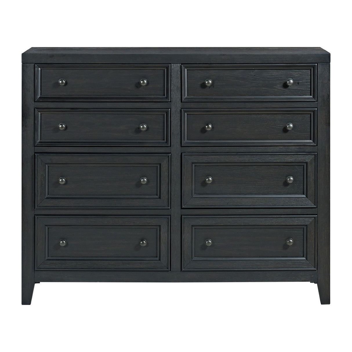 8 Drawer Dresser With Framed Fronts And Smooth Metal Glides