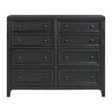8 Drawer Dresser With Framed Fronts And Smooth Metal Glides