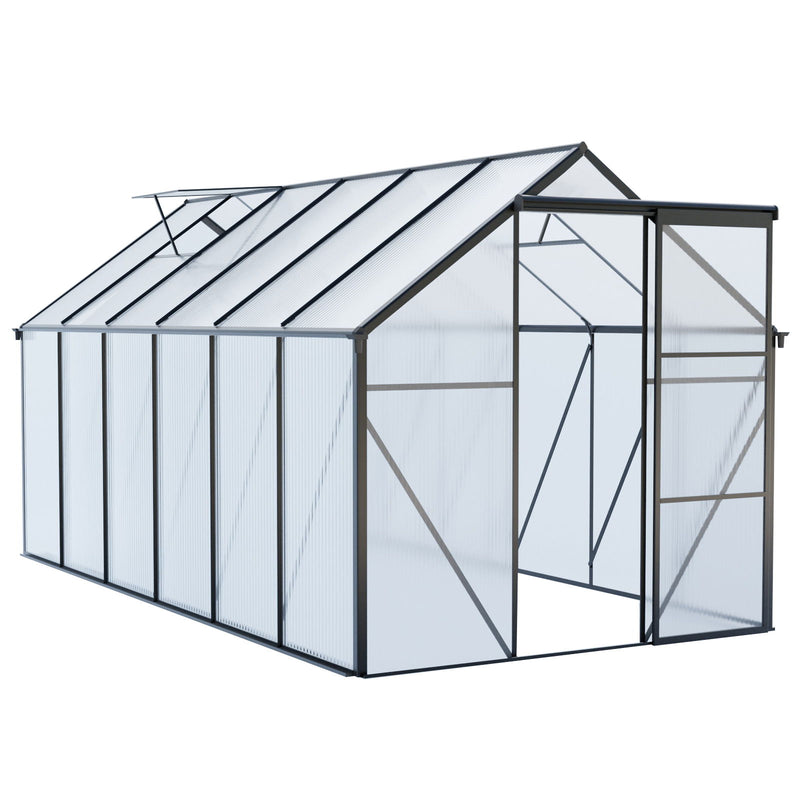 Polycarbonate house Raised Base And Anchor Aluminum Heavy Duty Walk-In houses For Outdoor Backyard In All Season