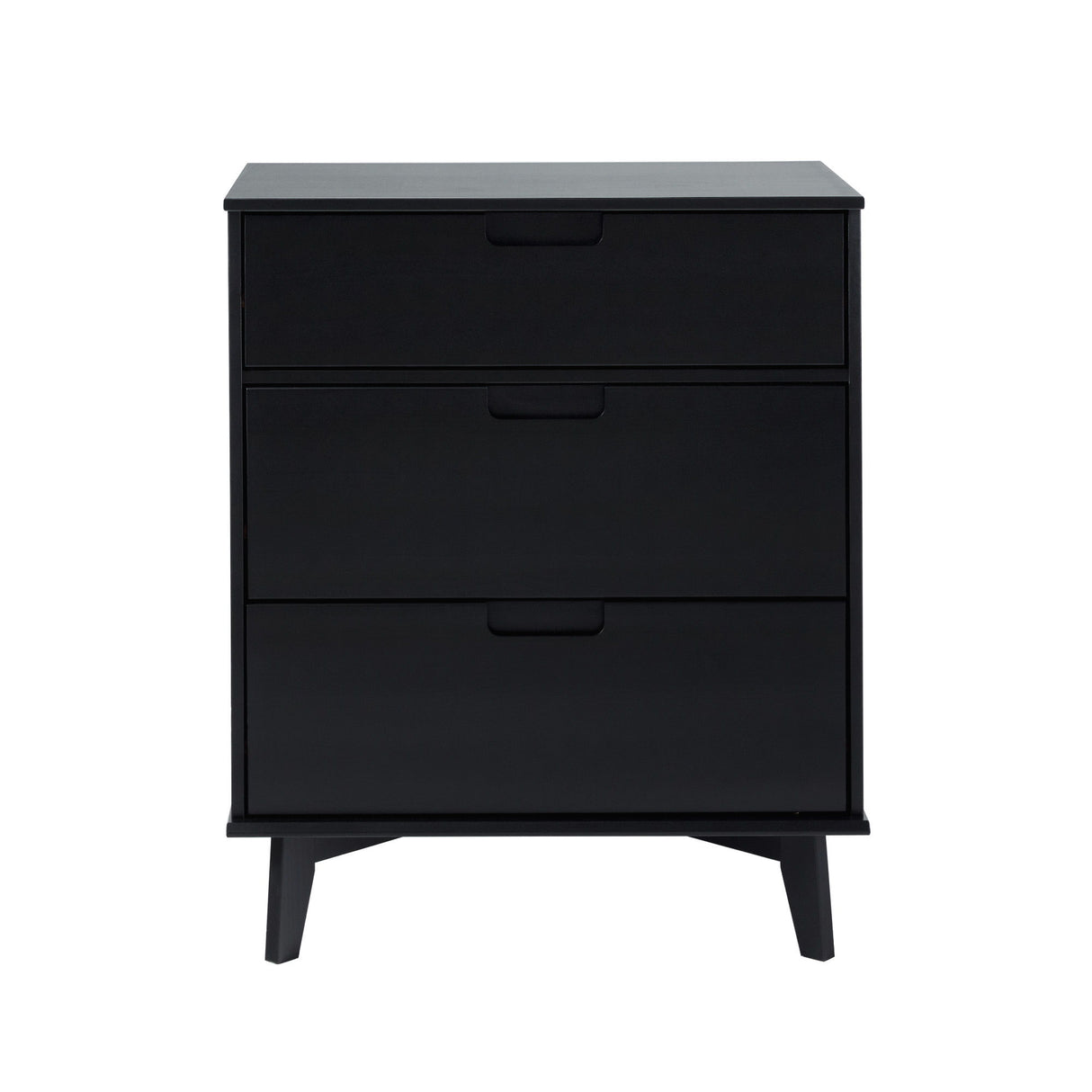 Mid Century Modern 3 Drawer Dresser - Black