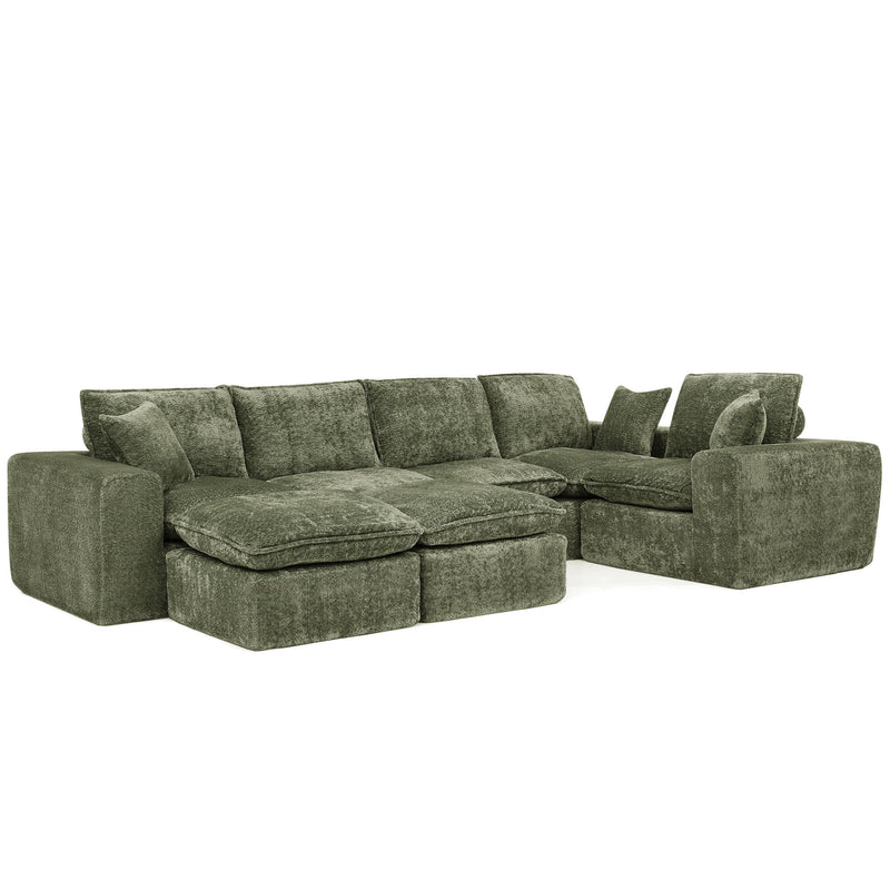 Sectional Sofa With Moveable Ottoman