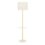 Chloe - Contemporary Shelf Floor Lamp - Clear / White