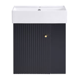 Modern Floating Bathroom Vanity With Ceramic Basin Perfect For Small Bathrooms