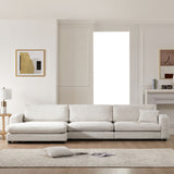 Oversized Sectional L Shaped Cloud Couch With USB Charging Port Cup Holder Deep And Wide Seat Sofa With Chaise Comfy