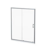Sliding Shower Door With And Handle - Chrome