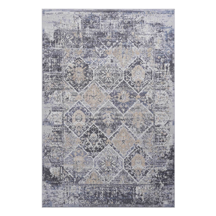 8X10 Grey/Blue /Traditional Non-Shedding Living Room Bedroom Dining Home Office Stylish and Stain Resistant Area Rug