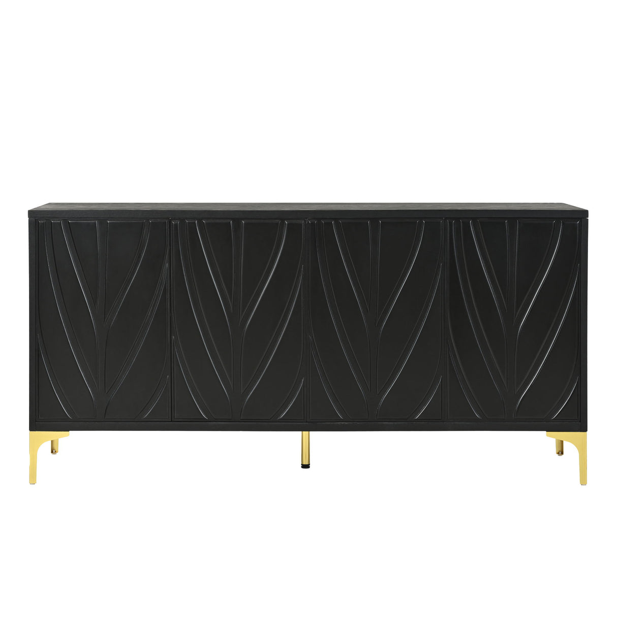 Modern Sideboard Buffet Cabinet With Handleless Press To Open Design With 4 Doors