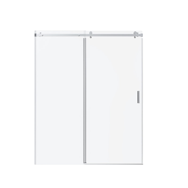 Frameless Single Sliding Shower Door, Sgcc Tempered Glass, Reversible