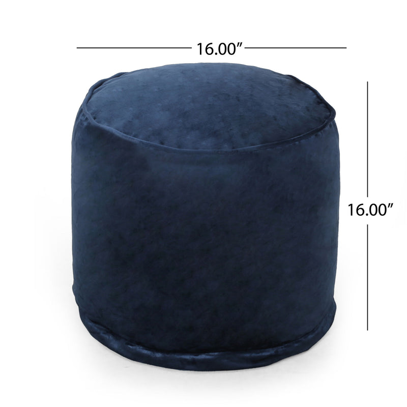 Shimon - Cylinder Pouf Ottoman Floor Cushion