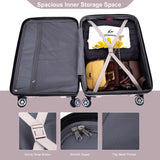 3 Piece Luggage Sets Lightweight & Durable Expandable Suitcase With Two Hooks