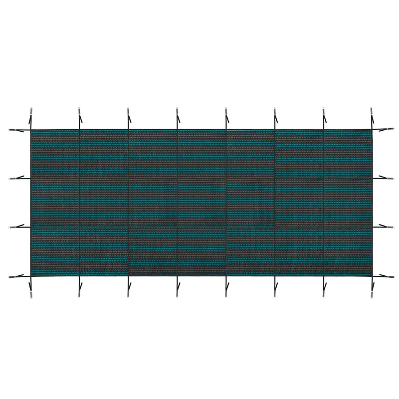 Rectangular Swimming Pool Safety Cover For Underground Pools - Green