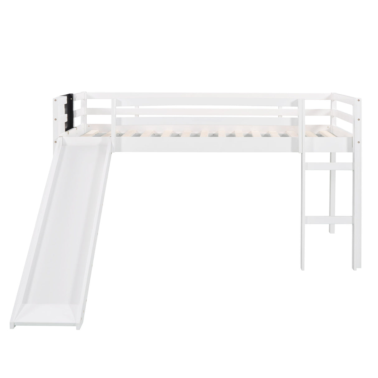 Loft Bed With Slide, Stair And Chalkboard