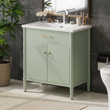 Bathroom Vanity With Sink, Soft Close Doors And Adjustable Shelf