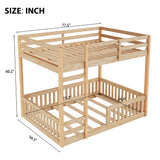 Stylish Bunk Bed With Ladder And Guardrails