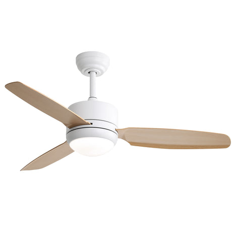 Ceiling Fan With Lights 3 ABS Blades 6 - Speed DC Motor Remote Control For Bedroom - White