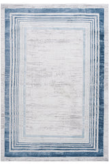 Marfi - 8' X 10' Bordered Area Rug - Blue / Ivory