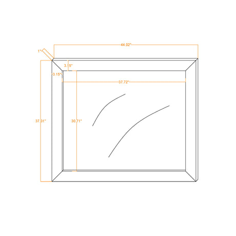 Monica - Mirror With Clean Lines - Dark Oak